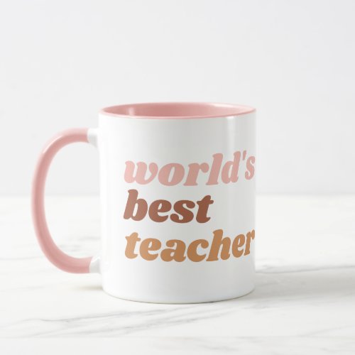 Boho Worlds Best Teacher Appreciation Mug