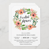 Boho Wreath Bridal Shower Invitation (Front/Back)