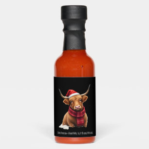 Boho Xmas Christmas Highland Cow T-Shirt (1) Hot Sauces