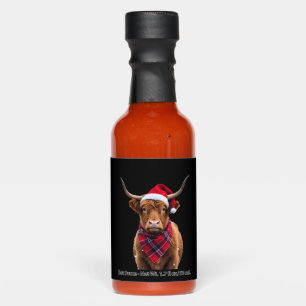 Boho Xmas Christmas Highland Cow T-Shirt Hot Sauces