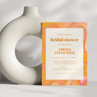 Boho Yellow and Pink Marble Unique Bridal Shower