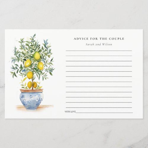 Boho Yellow Lemon Tree Advice For Couple