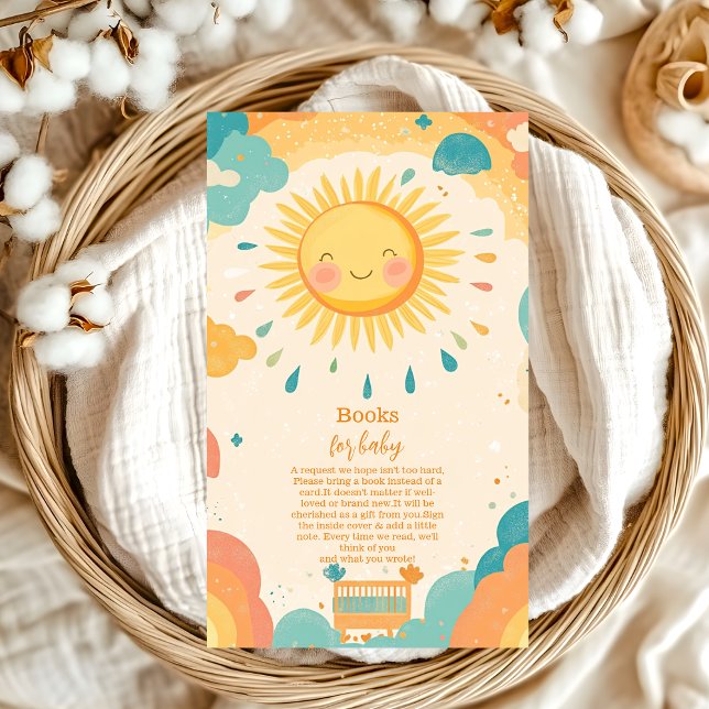 Boho Yellow Sunshine  Books for Baby Enclosure Card (Creator Uploaded)