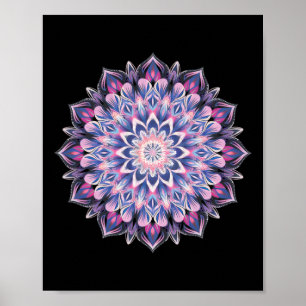 Boho Yoga Art Spiritual Meditation Sacred Geometry Poster