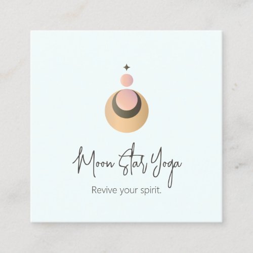  Boho Yoga Energy Healer Celestial  Square Business Card