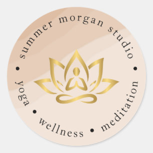 Boho Yoga Studio Logo Sticker