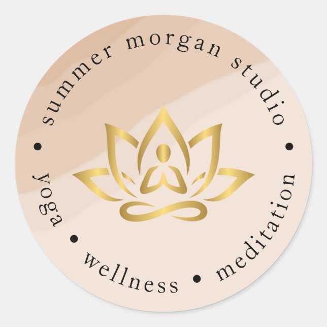 Boho Yoga Studio Logo Sticker (Front)
