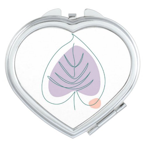 Boho Zen Little Lilac Leaf Compact Mirror