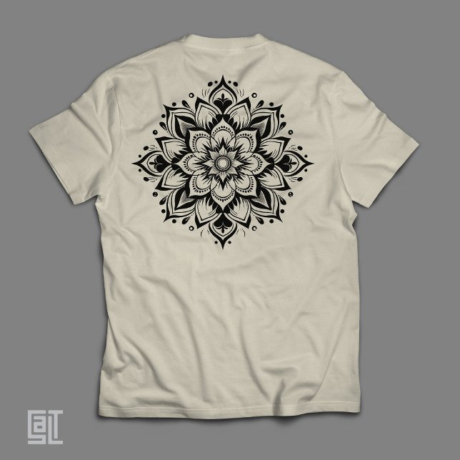 Boho Zen Mandala Intricate Floral Sacred Geometry  Tri-Blend Shirt (Creator Uploaded)