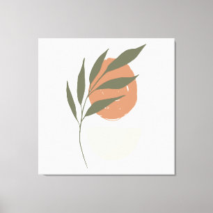 Boho Zen Minimalist Botanical Canvas Print