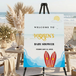 BohoBaby On Board Beach Baby Shower Welcome Sign