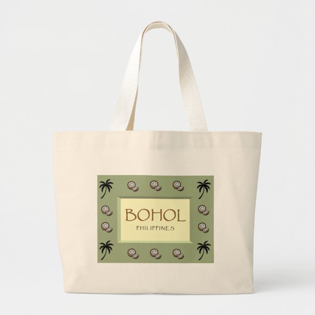 BOHOL Philippines Jumbo Tote Bag (Front)