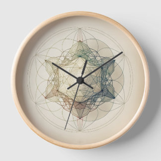 Bohomodern Minimalist Sacred Geometry Clock