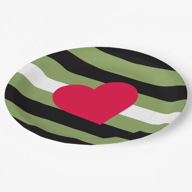 Boi Pride Flag Paper Plates (Angled)