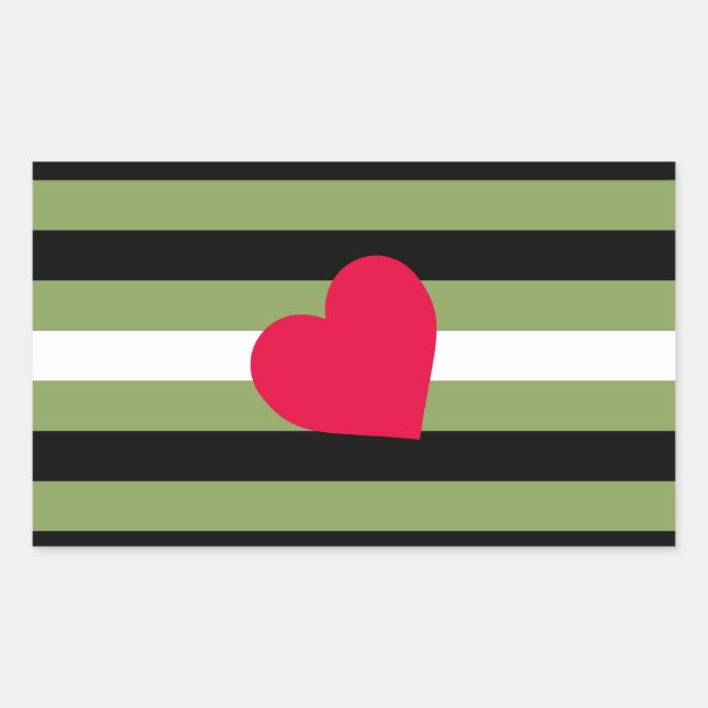 Boi Pride Flag Rectangular Sticker (Front)