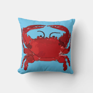 Boiled Blue Crab Throw Pillow