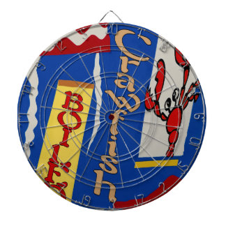 Boiled Crawfish Abstract Design Dartboard With Darts