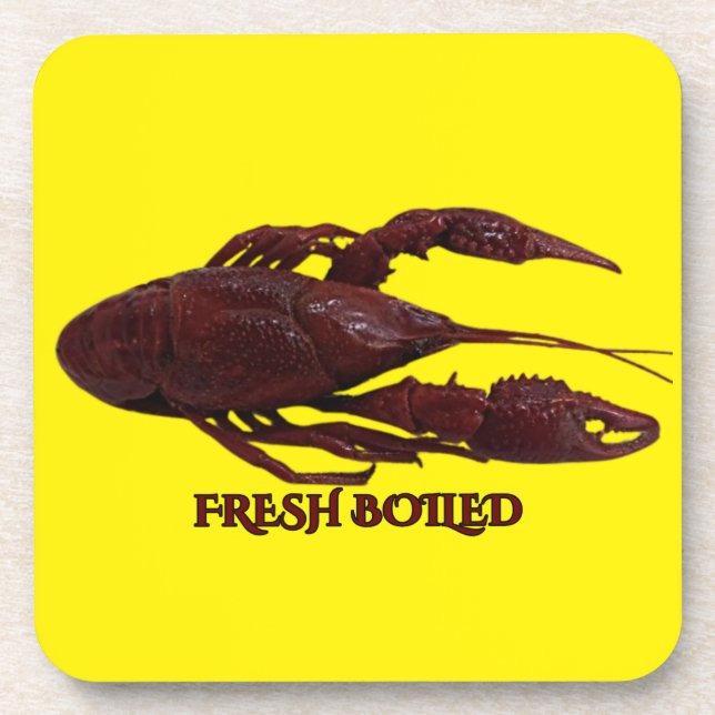 Boiled Crawfish Beverage Coaster (Front)