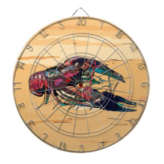 Boiled Crawfish on Wood Dart Board