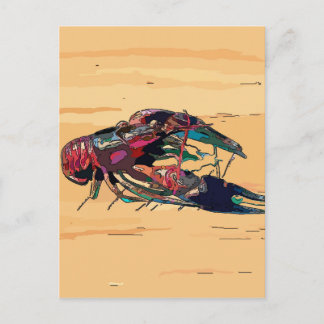 Boiled Crawfish on Wood Postcard