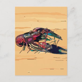 Boiled Crawfish On Wood Postcard by figstreetstudio at Zazzle