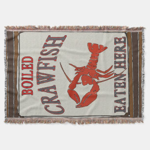 Boiled Crawfish Throw Blanket