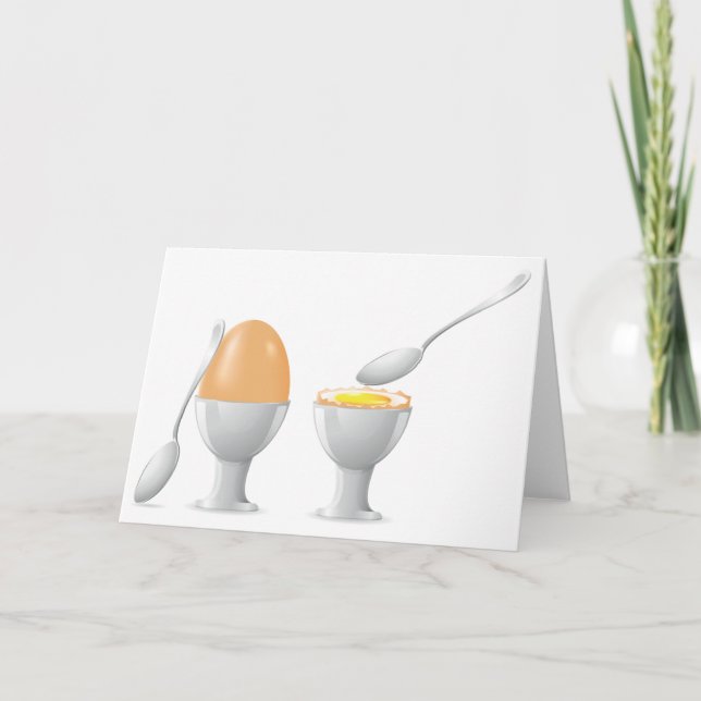 Boiled Egg Greeting Cards (Front)