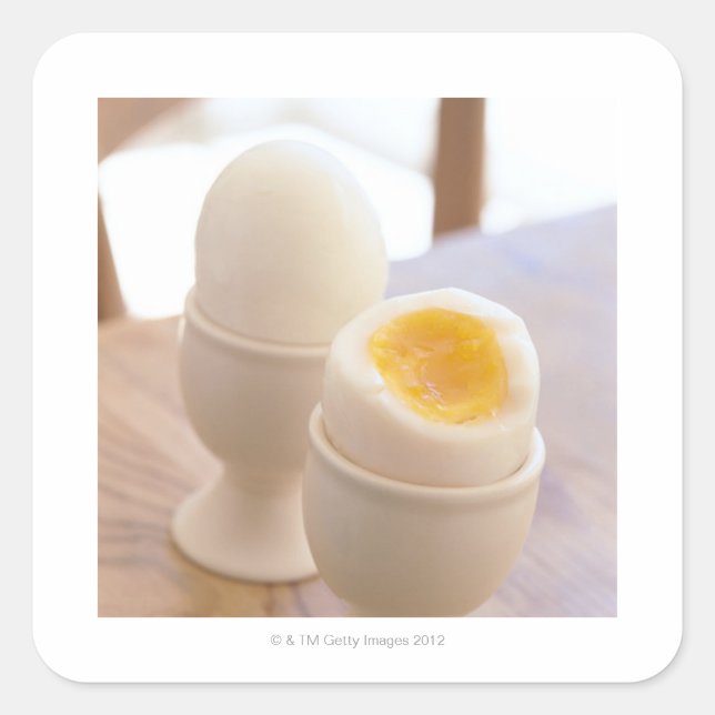 Boiled Egg Square Sticker (Front)