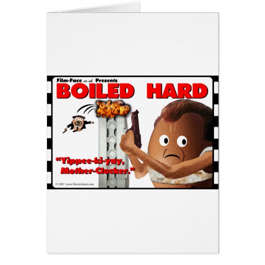BOILED HARD Film-Face Funny spoof DIE HARD Cards (Front)