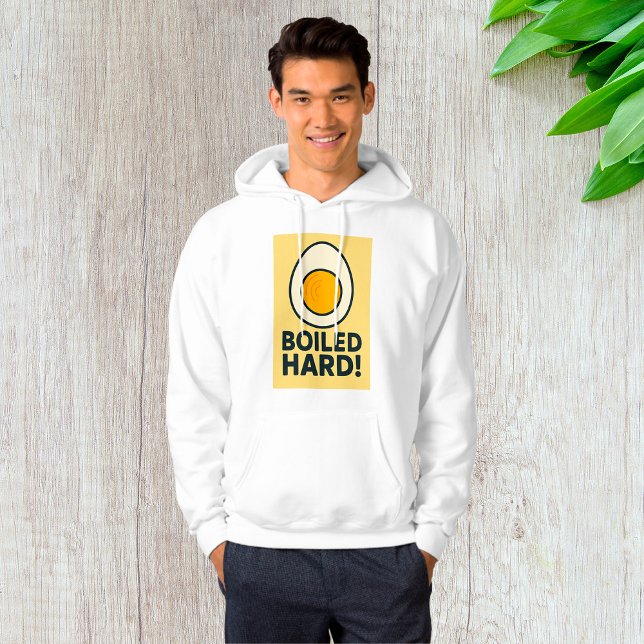 BOILED HARD! Funny Hard Boiled Egg Humor  Hoodie (Creator Uploaded)