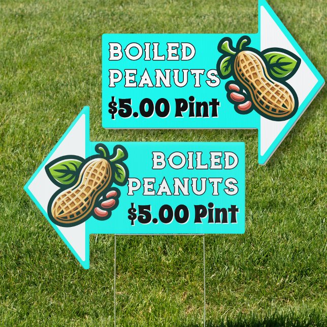 Boiled Peanuts Arrow Roadside Sign (Creator Uploaded)