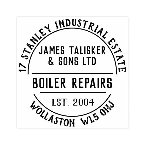 Boiler Repairs Rubber Stamp