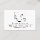 Boiler Repairs &amp; Servicing with Illustration Business Card