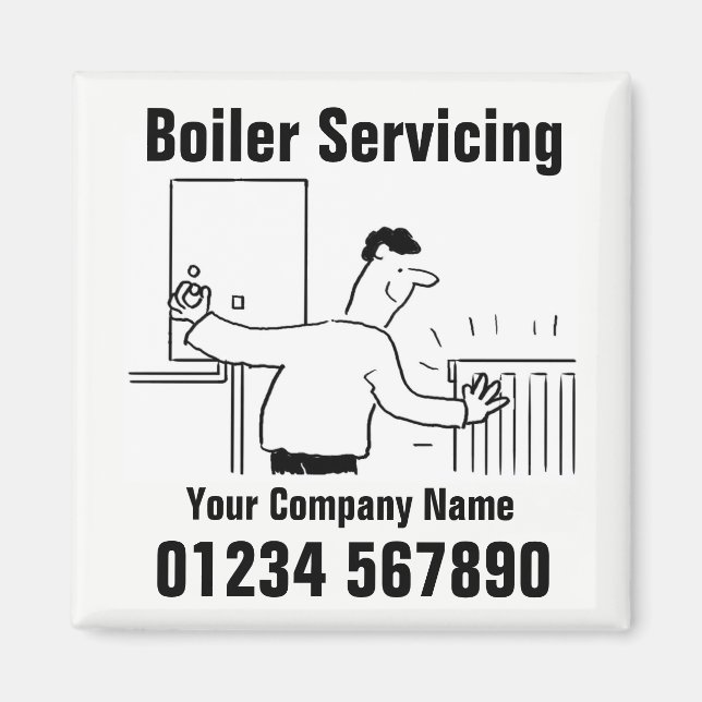 Boiler Servicing Contact Details Magnet (Front)