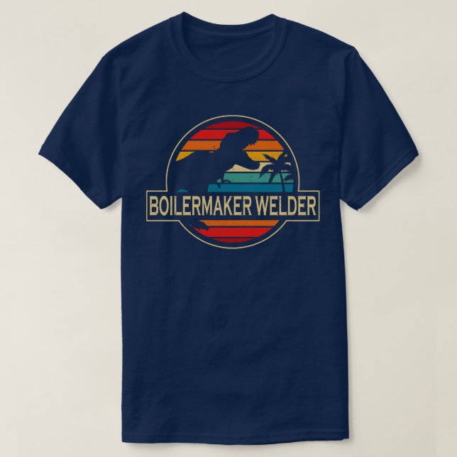 Boilermaker Welder Dinosaur T-Shirt (Design Front)