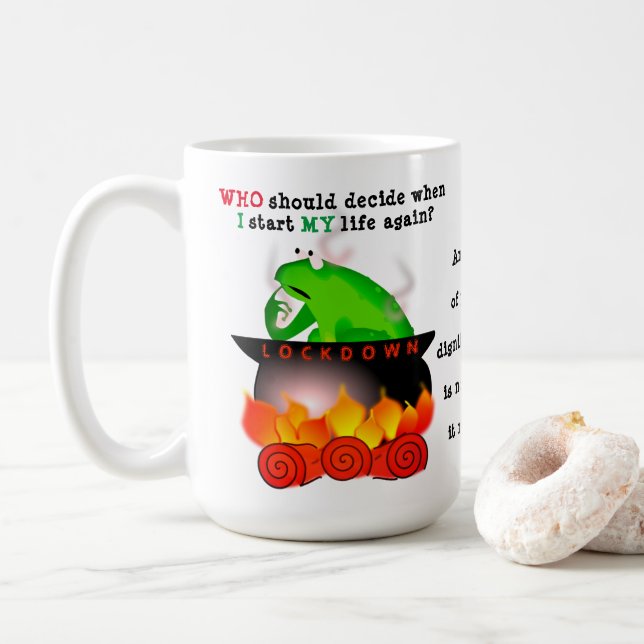 Boiling frog coffee mug (With Donut)