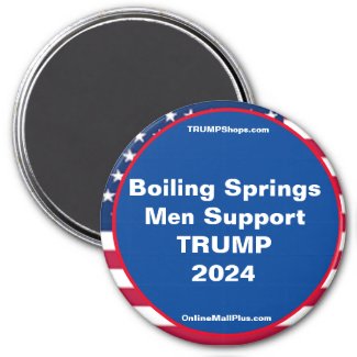 Boiling Springs Men Support TRUMP 2024 Fridge Magnet