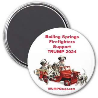 Boiling Springs NC Firefighters Support TRUMP 2024 Magnet