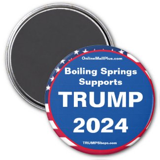 Boiling Springs Supports TRUMP 2024 Fridge Magnet