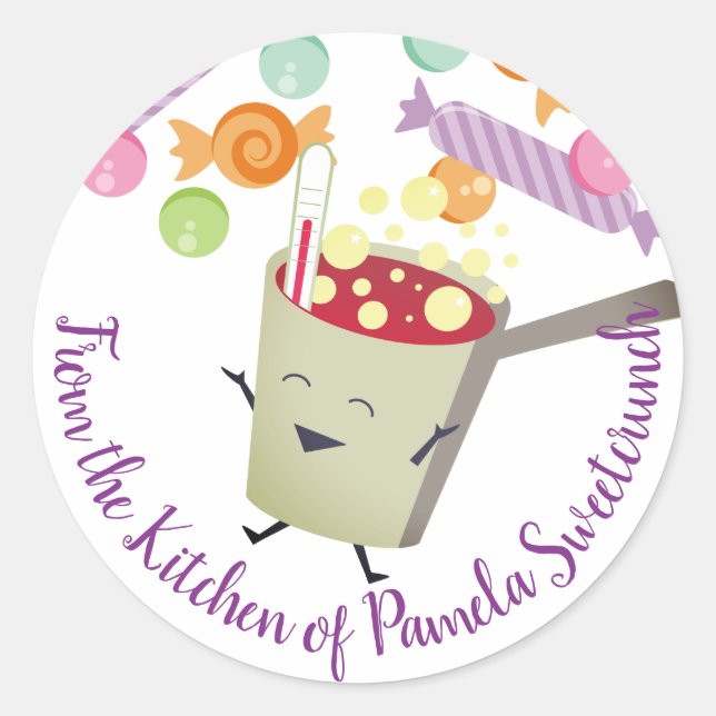 boiling sugar candy from the kitchen of sticker (Front)