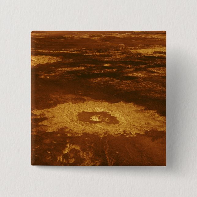 Boiling Surface of Planet Venus Button (Front)