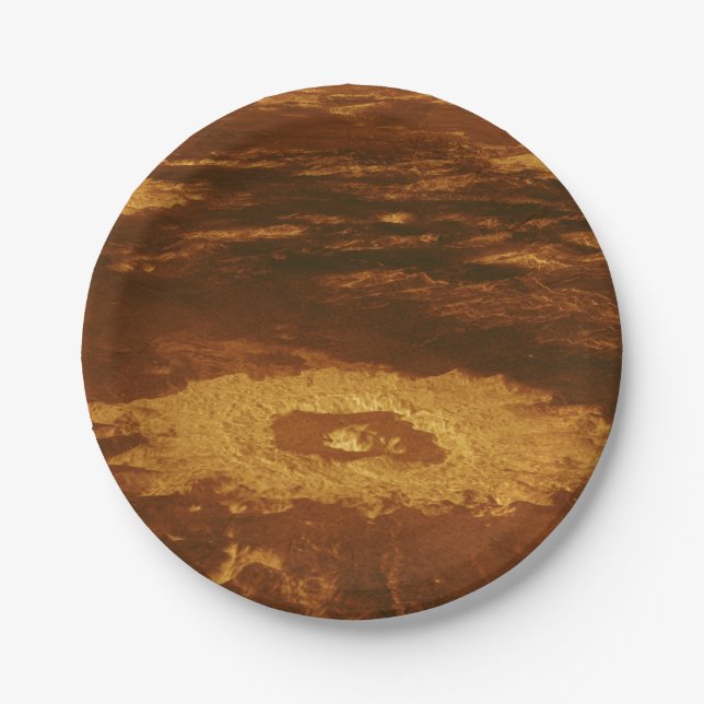 Boiling Surface of Planet Venus Paper Plates (Front)