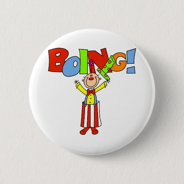 Boing Clown Button (Front)