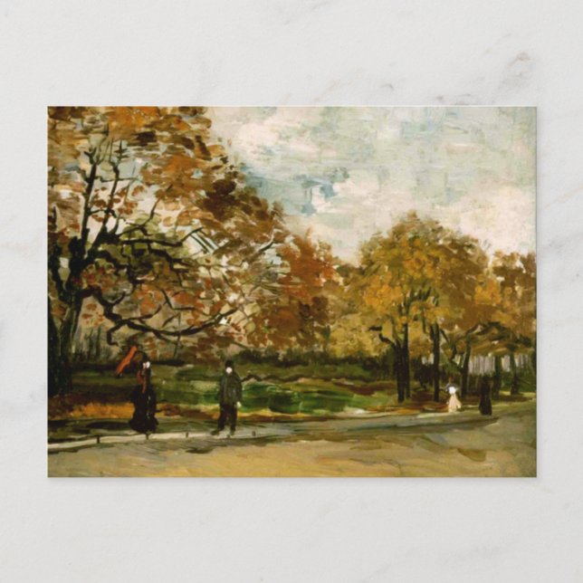 Bois de Boulogne, People Walking, Vincent van Gogh Postcard (Front)