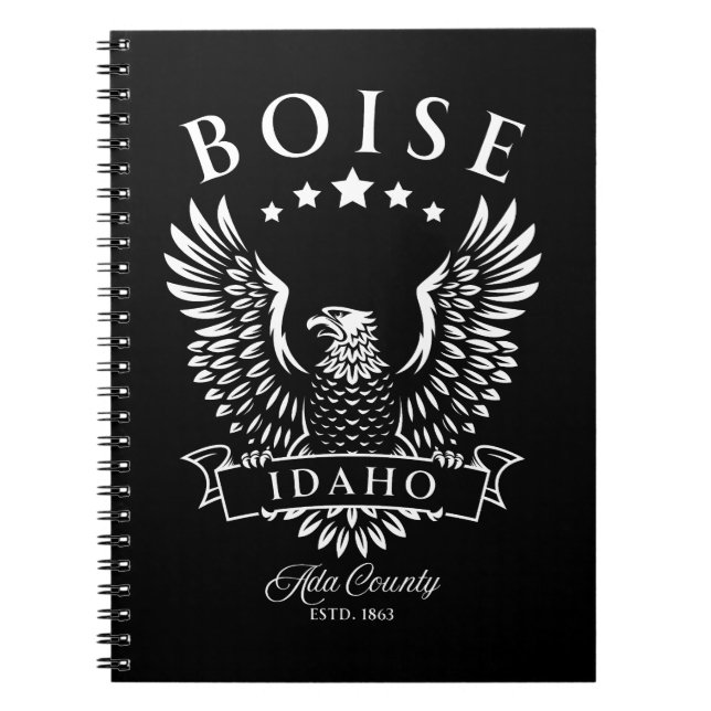 Boise Ada County Idaho Vintage Eagle Notebook (Front)