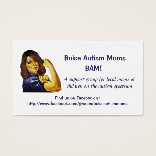 Boise Autism Moms Business Cards (Front)