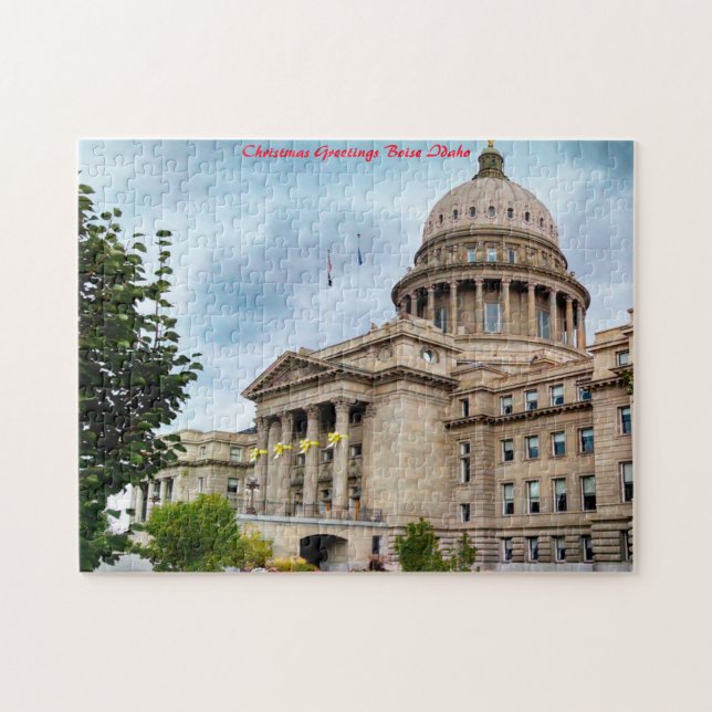 Boise Capital Idaho. Christmas Greetings Jigsaw Puzzle (Horizontal)