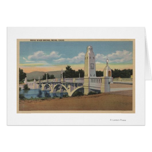 Boise, ID - View of Boise River Bridge (Front Horizontal)