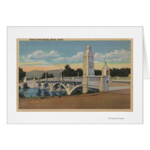 Boise, ID - View of Boise River Bridge Cards