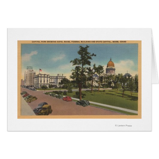 Boise, ID - View of Capital Park & Surrounding Cards (Front Horizontal)